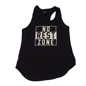 "No Rest Zone" athletic graphic tank